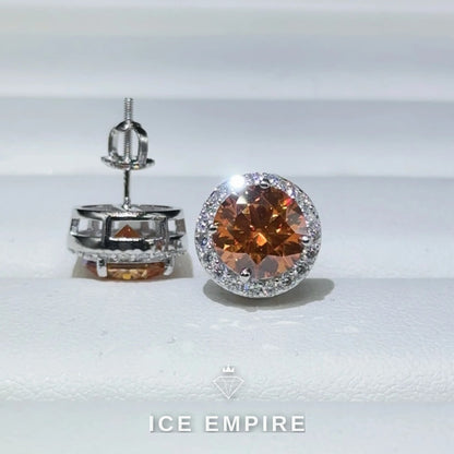 Iced Out 925 Silver Moissanite Stud Earrings