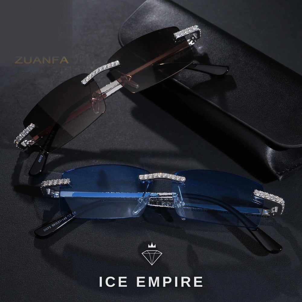 Iced Out 925 Silver Moissanite Glasses