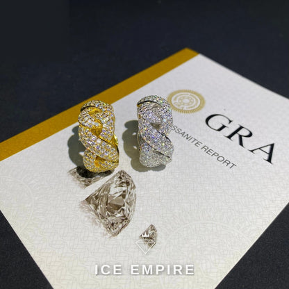 Iced Out 925 Silver Moissanite Cuban Chain