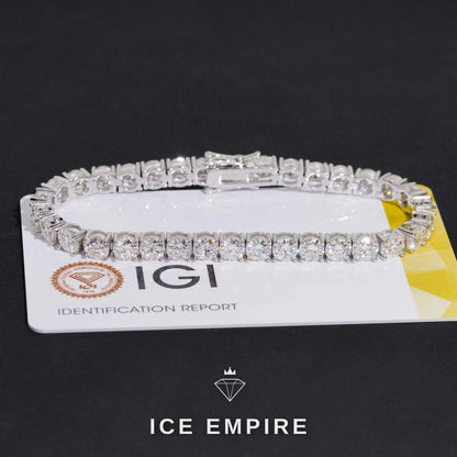 Iced Out 925 Silver Lab Grown Diamond Tennis Bracelet