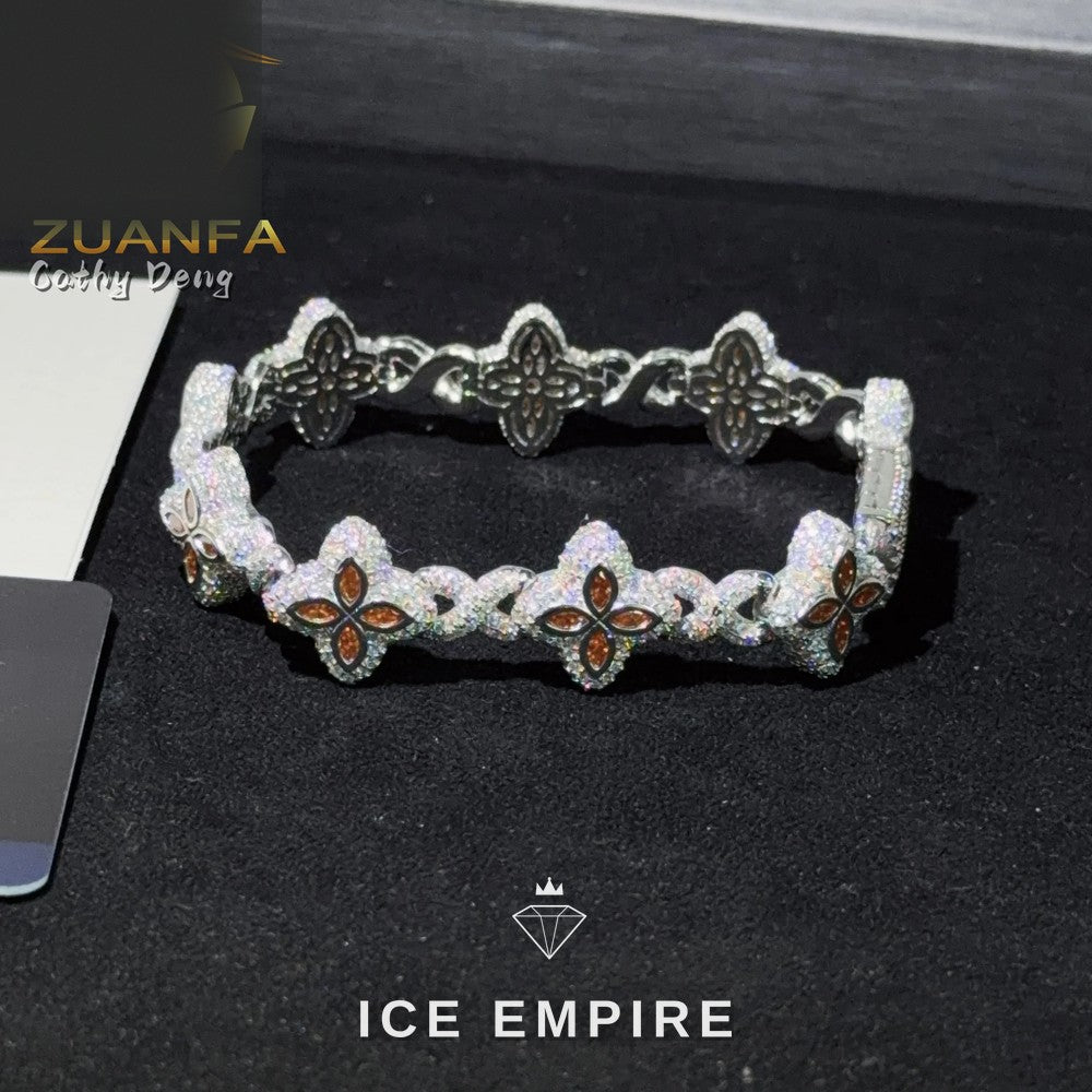 Iced Out 925 Silver Moissanite Bracelet