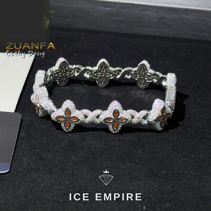 Iced Out 925 Silver Moissanite Bracelet