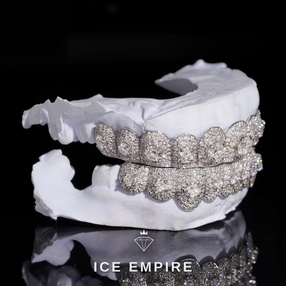 Iced Out 925 Silver Moissanite Grillz