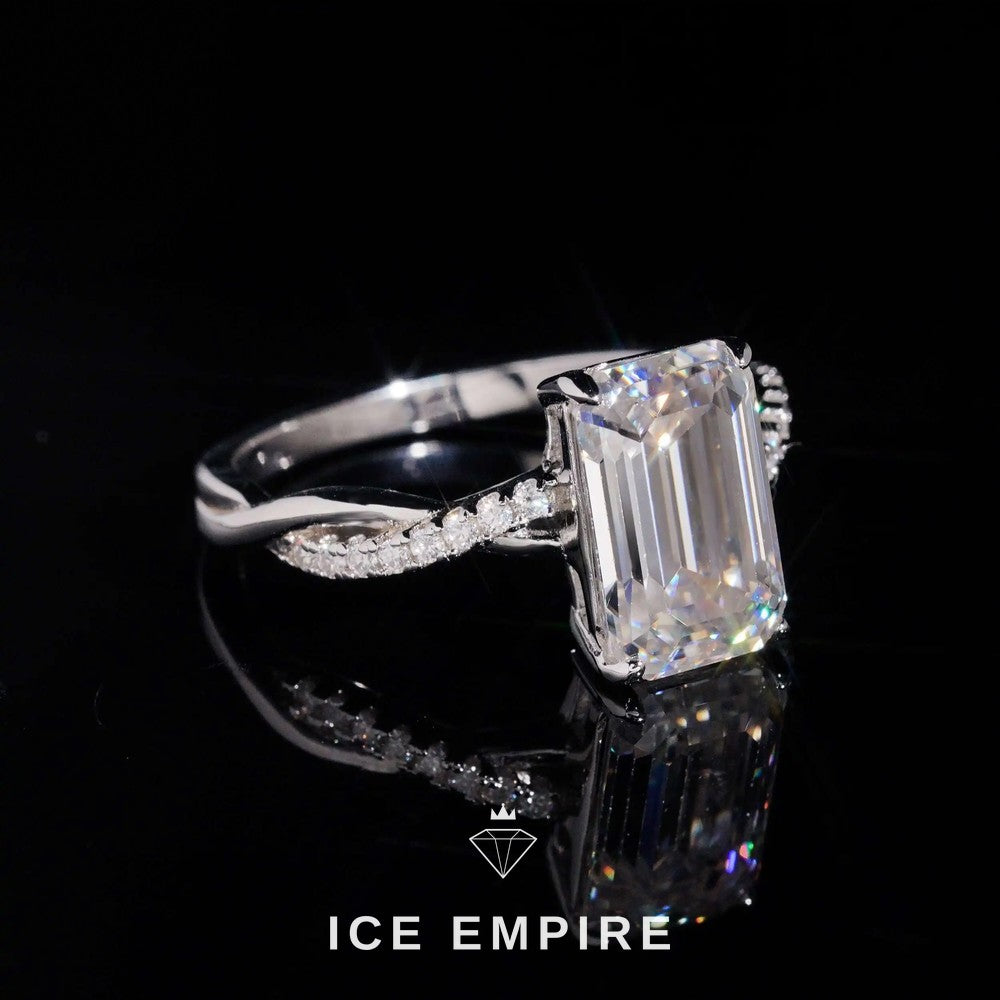Iced Out Gold Plated Moissanite Wedding Band
