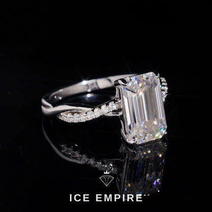 Iced Out Gold Plated Moissanite Wedding Band