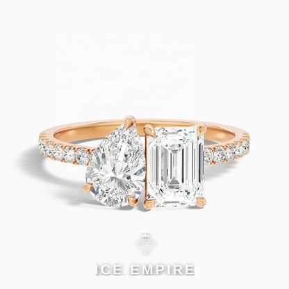 Iced Out Gold Plated Lab Grown Diamond Ring