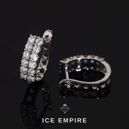 Iced Out 18K Gold Lab Grown Diamond Earrings