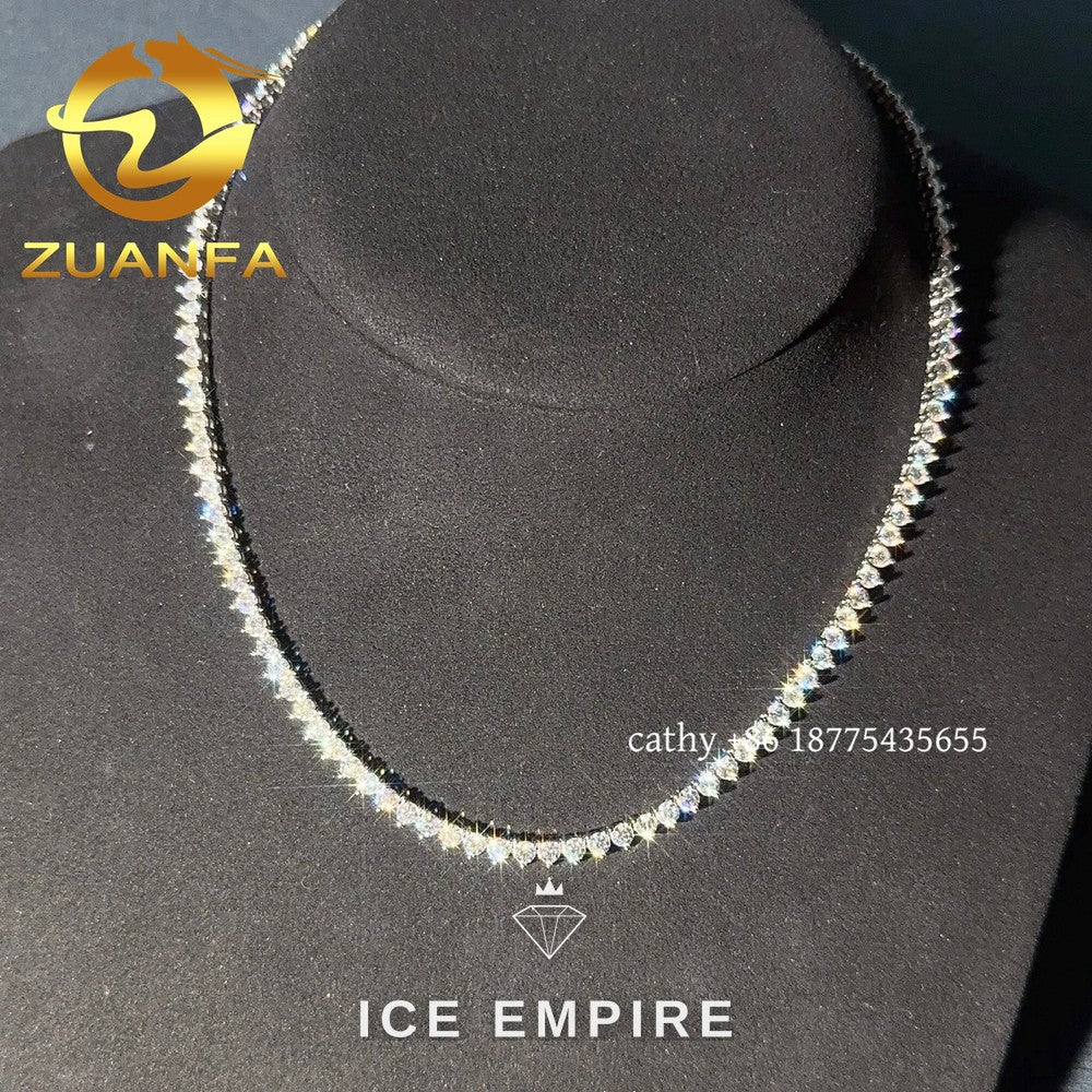 Iced Out Rose Gold Plated Moissanite Cuban Chain