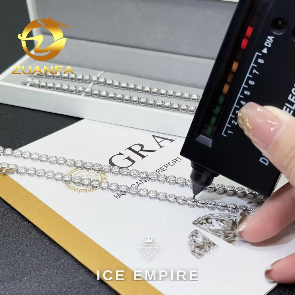 Iced Out Rose Gold Plated Moissanite Cuban Chain