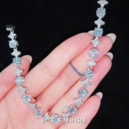 Iced Out Rose Gold Plated Moissanite Cuban Chain