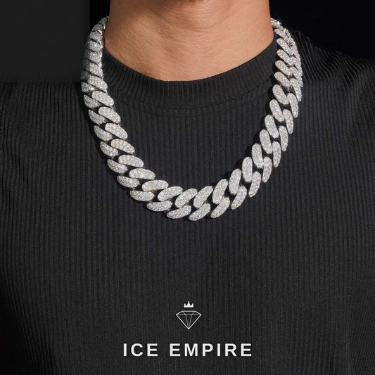 Iced Out Rose Gold Plated Moissanite Cuban Chain