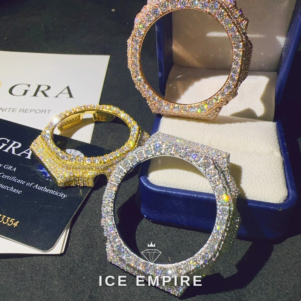 Iced Out 925 Silver Moissanite Watch