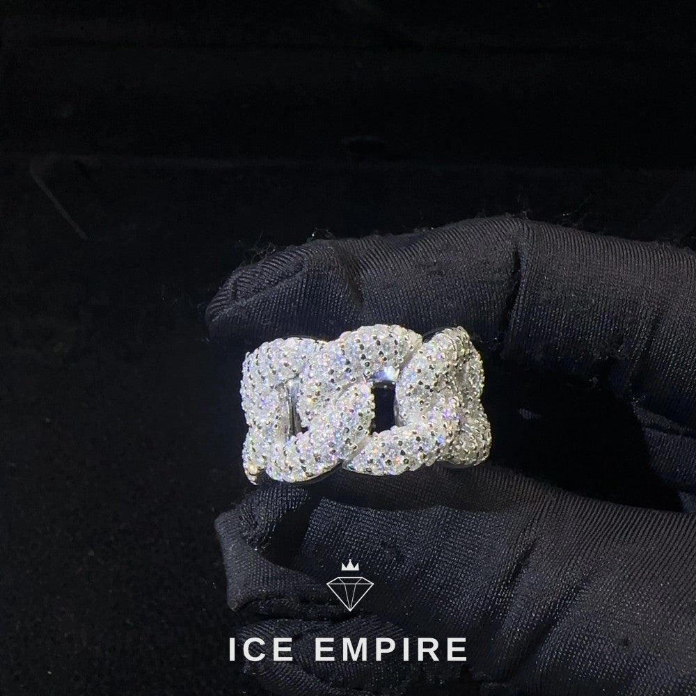 Iced Out 925 Silver Moissanite Cuban Chain