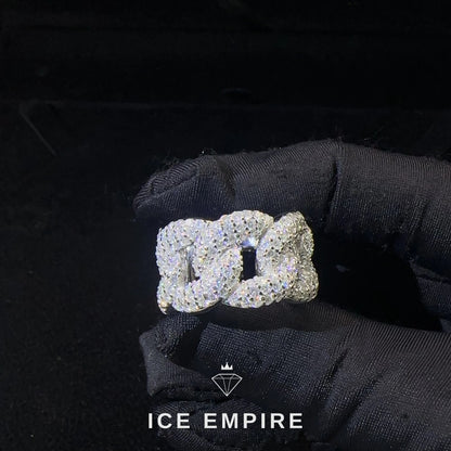 Iced Out 925 Silver Moissanite Cuban Chain