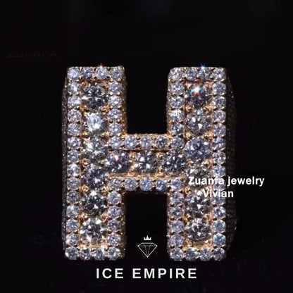 Iced Out 925 Silver Moissanite Ring