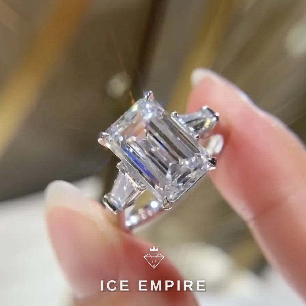 Iced Out Gold Plated Lab Grown Diamond Engagement Ring