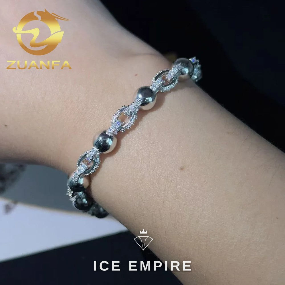 Iced Out Rose Gold Plated Moissanite Cuban Chain