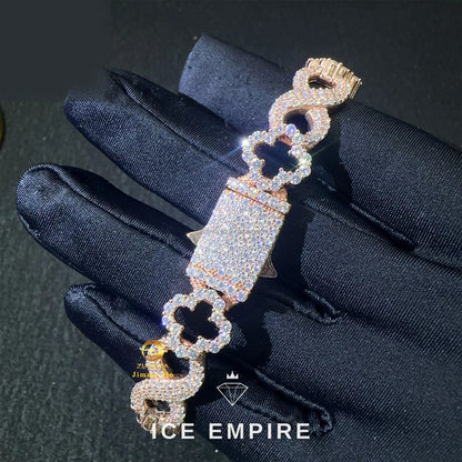 Iced Out 925 Silver Moissanite Cuban Chain