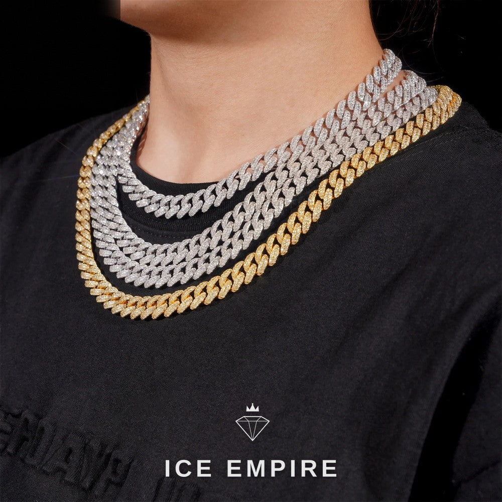 Iced Out Rose Gold Plated Moissanite Cuban Chain