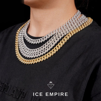 Iced Out Rose Gold Plated Moissanite Cuban Chain
