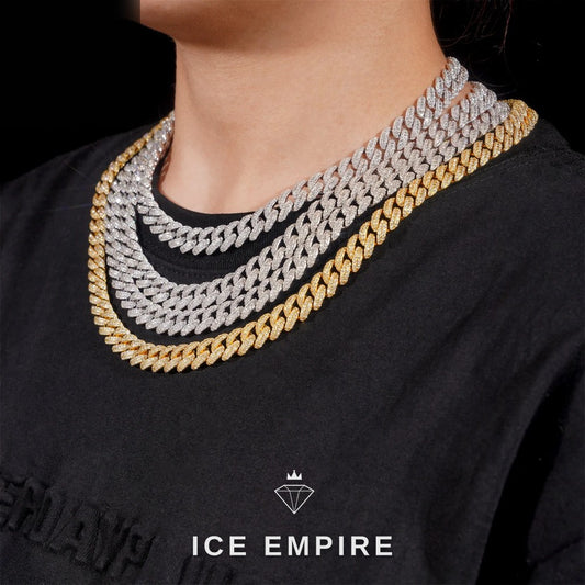 Iced Out Rose Gold Plated Moissanite Cuban Chain