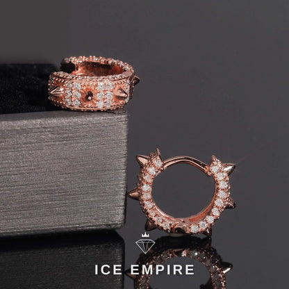 Iced Out 925 Silver Moissanite Hoop Earrings