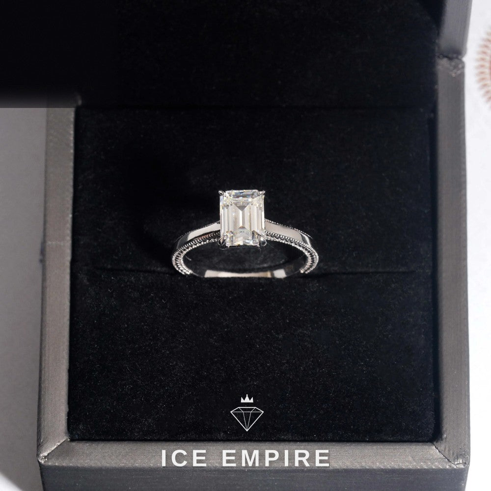 Iced Out 925 Silver Moissanite Wedding Band