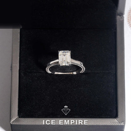 Iced Out 925 Silver Moissanite Wedding Band