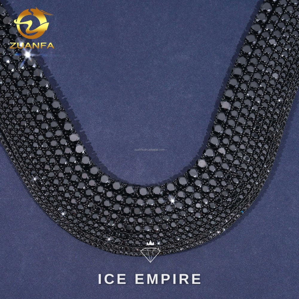 Iced Out 925 Silver Moissanite Cuban Chain
