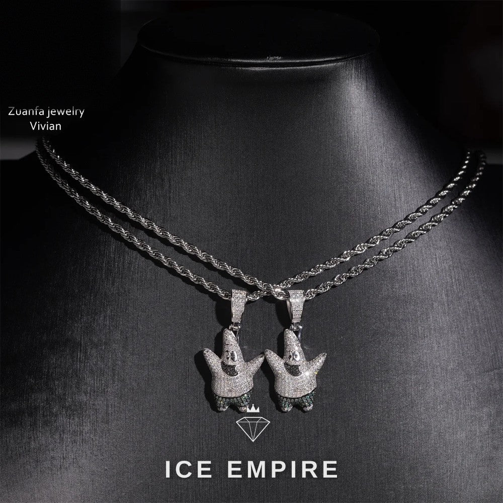 Iced Out 925 Silver Moissanite Pendant