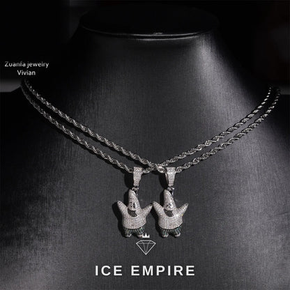 Iced Out 925 Silver Moissanite Pendant