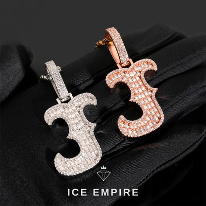 Iced Out Rose Gold Plated Pendant
