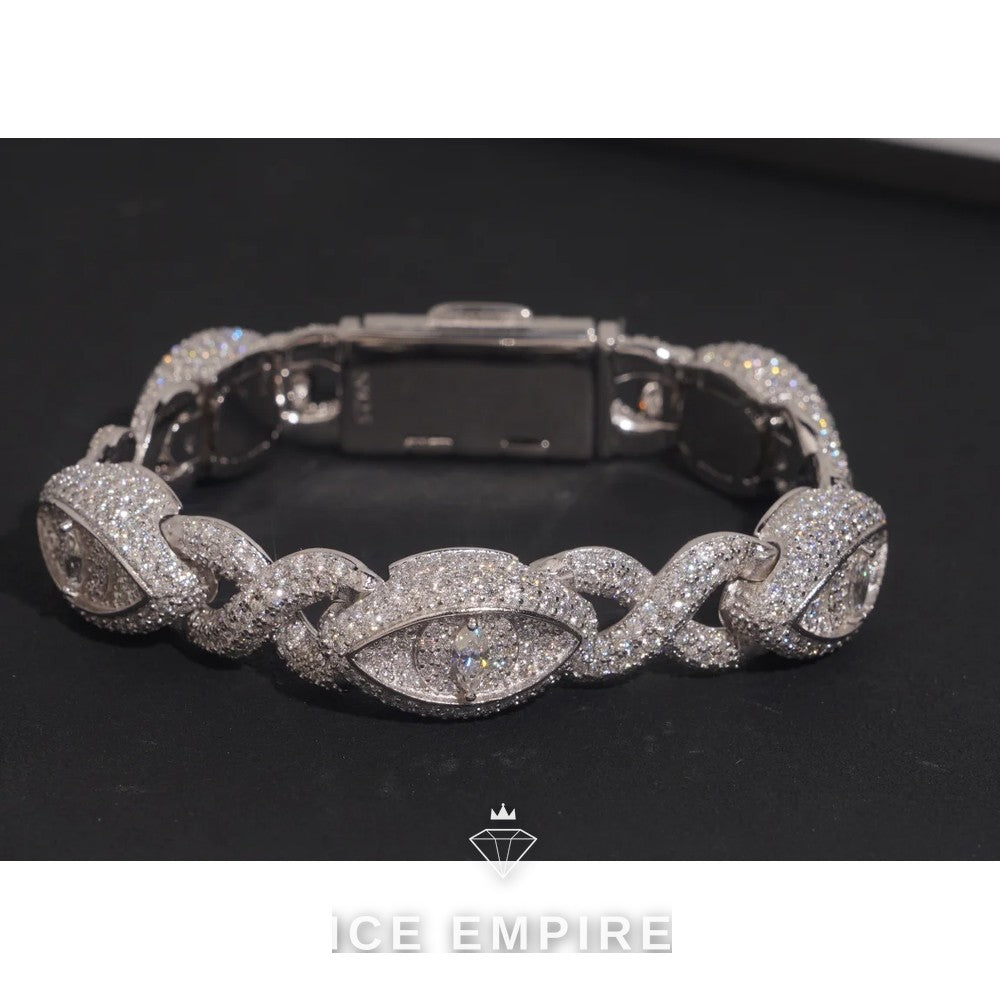 Iced Out 925 Silver Moissanite Cuban Chain