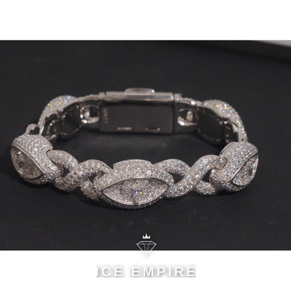 Iced Out 925 Silver Moissanite Cuban Chain