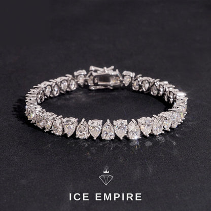 Iced Out 925 Silver Moissanite Tennis Bracelet