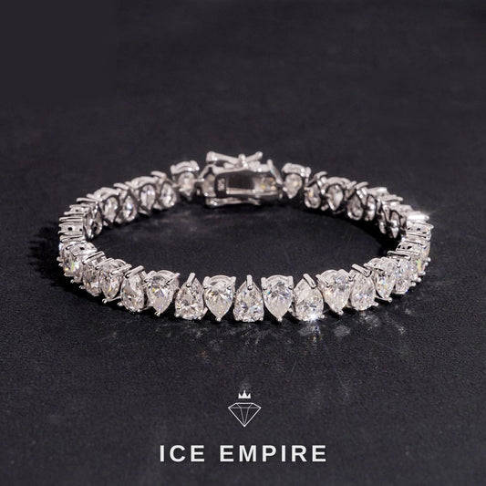 Iced Out 925 Silver Moissanite Tennis Bracelet
