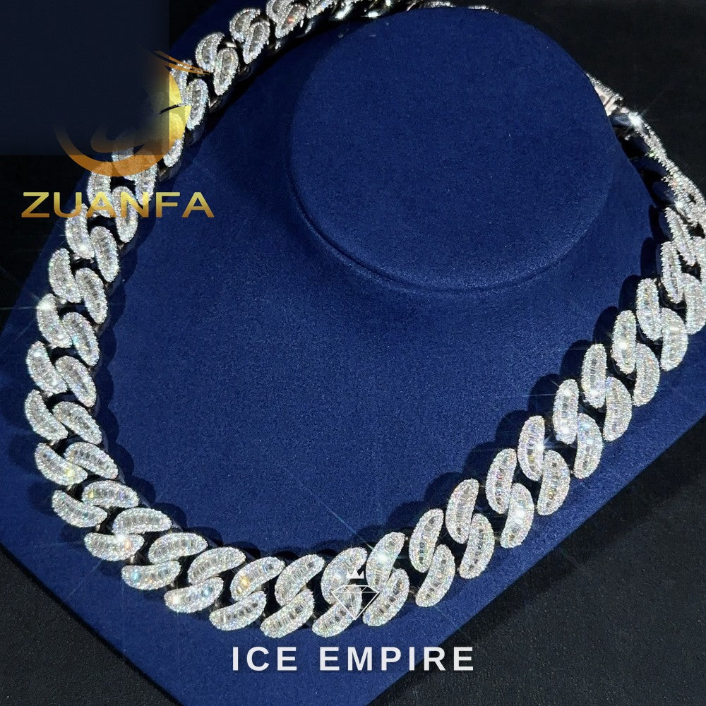 Iced Out Rose Gold Plated Moissanite Cuban Chain