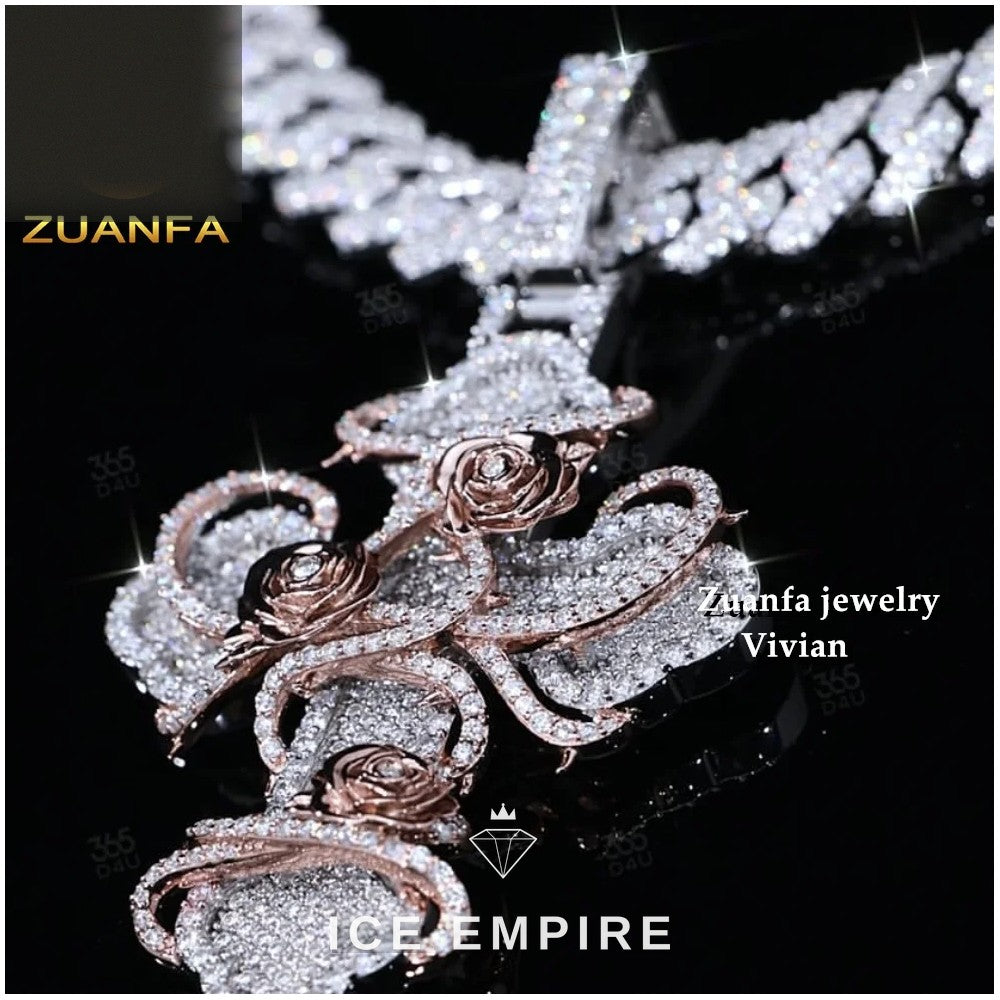 Iced Out 925 Silver Pendant