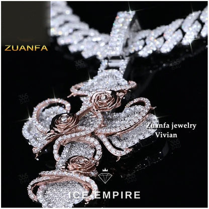 Iced Out 925 Silver Pendant