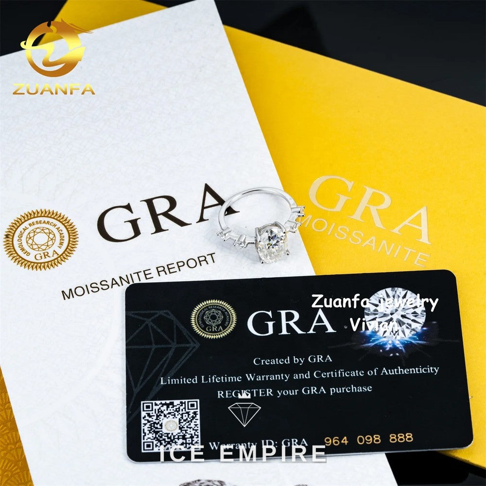 Iced Out 925 Silver Moissanite Ring