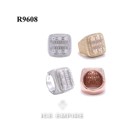 Iced Out 925 Silver Moissanite Ring