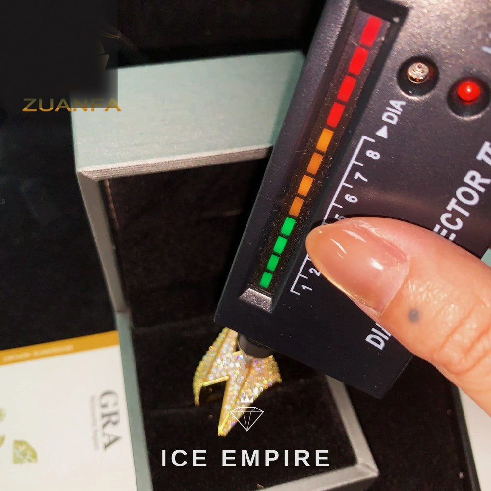 Iced Out Gold Plated Moissanite Ring