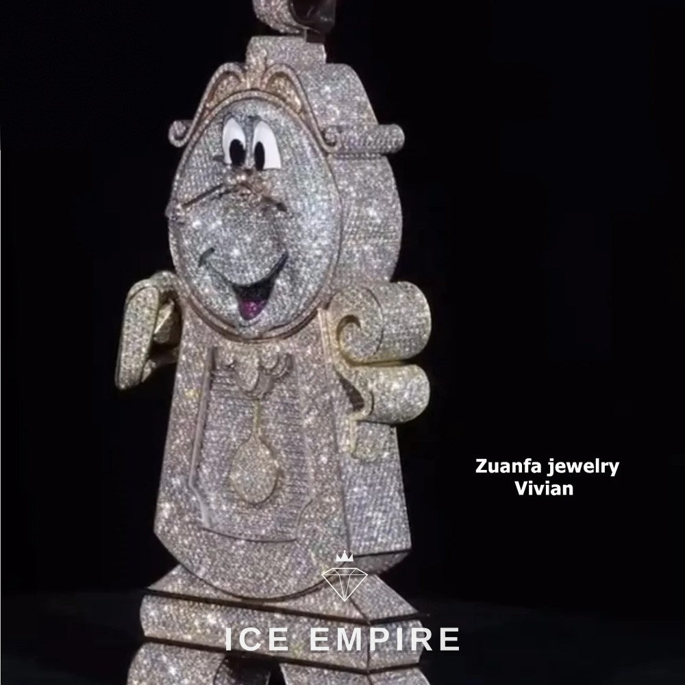 Iced Out 925 Silver Moissanite Pendant