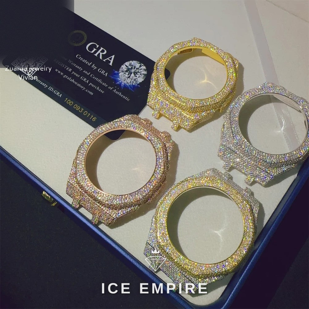Iced Out 925 Silver Moissanite Watch