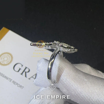 Iced Out Gold Plated Moissanite Ring
