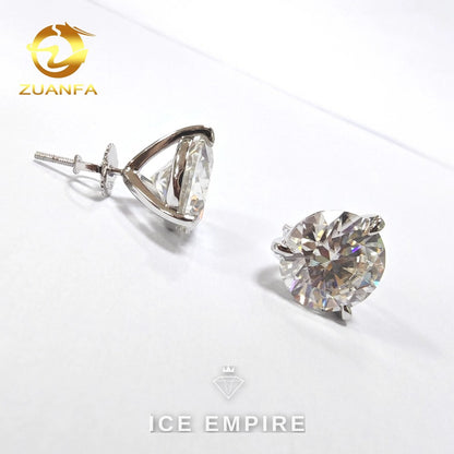 Iced Out Cluster 925 Silver Moissanite Earrings