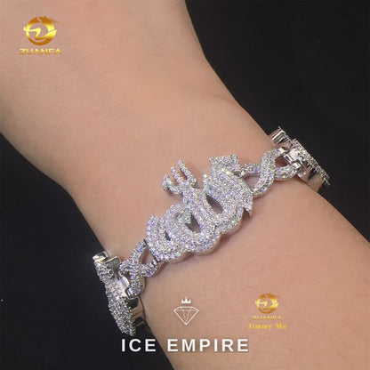 Iced Out 925 Silver Moissanite Cuban Chain