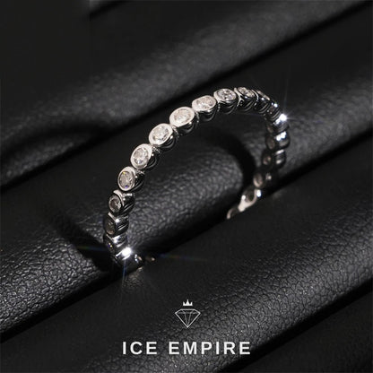 Iced Out 925 Silver Moissanite Ring