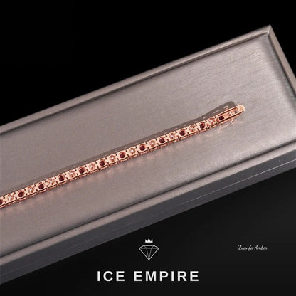 Iced Out 14K Gold Lab Grown Diamond Tennis Chain