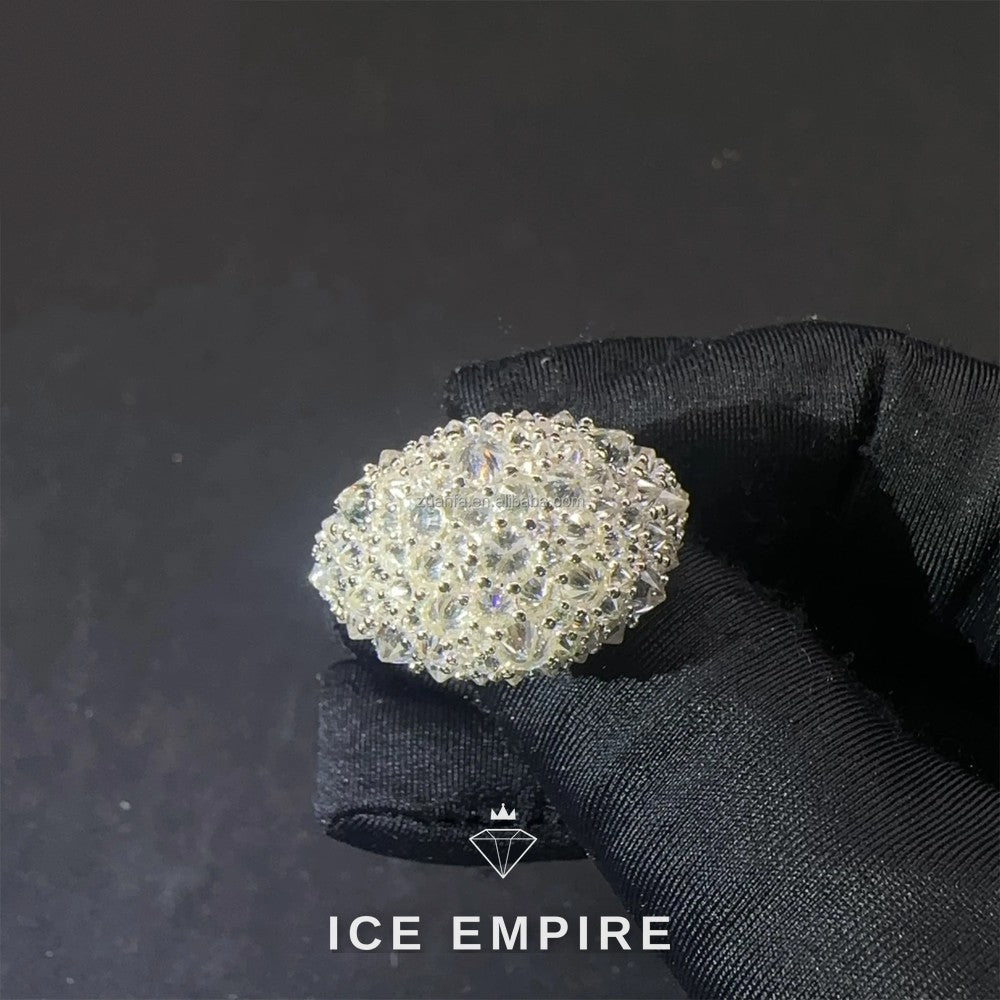 Iced Out Gold Plated Moissanite Ring